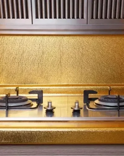 Yapışkanlı Gold Mutfak Tezgah Folyosu