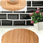 Bambu Döner Standlı 35 Cm Lüx Sunum Tabağ -bls3535dbnr