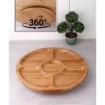Döner Bambu Sunum Tabağı 5 Bölmeli 25 Cm -ds2525