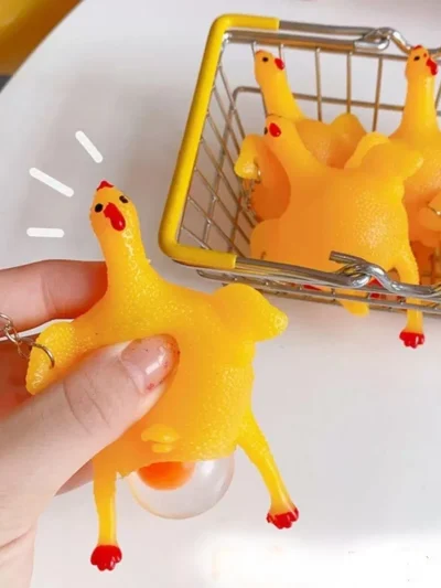 Yumurtlayan Eğlenceli Tavuk Anahtarlık