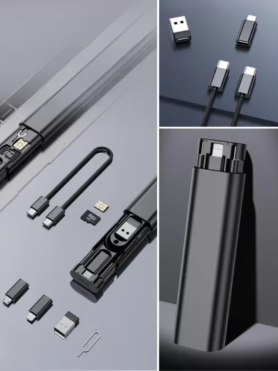 Cep Tipi 60w Bas Aç Type-c,i̇phone Şarj,micro Usb Hızlı Şarj Data Kablo Seti