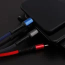 Işıklı Anahtarlık Model 3 In 1 Usb Çıkışlı Mi̇kro,type-c Ve İphone Uyumlu Şarj Kablosu