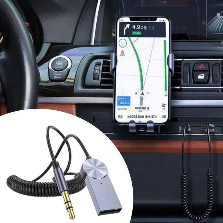 Araba Için Bluetooth Aux Alıcısı Wireless Araç Kiti