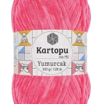 1 Adet Yumurcak Kadife El Örgü İpi Pembe K798