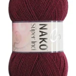 1 Adet Süper İnci El Örgü İpi 100 Gr Bordo 999