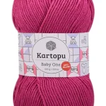 1 Adet Baby One Tüylenmeyen El Örgü İpi Yünü Fuşya K245