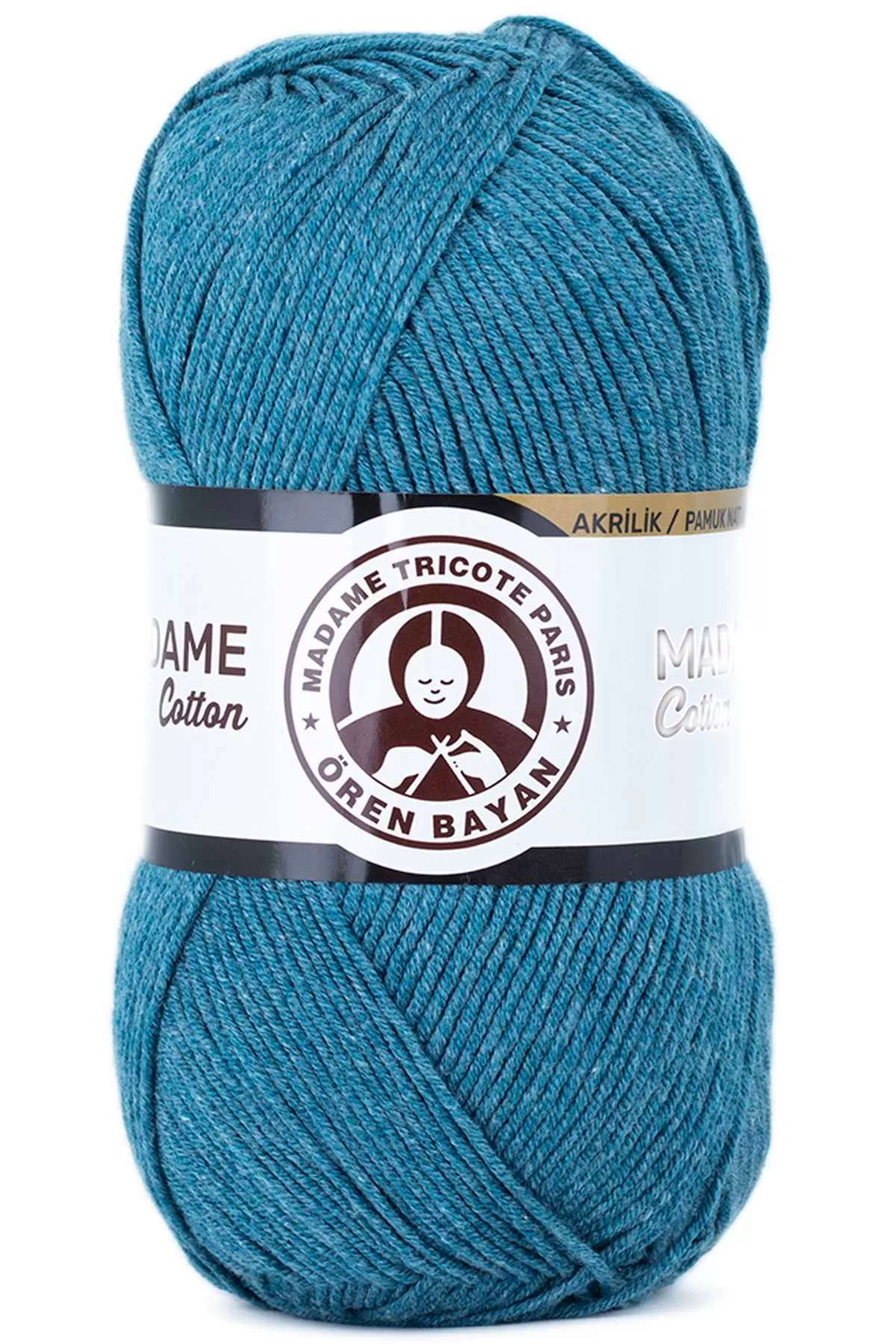 1 Adet Madame Cotton El Örgü İpi Yünü 100 Gr 050 Petrol Mavi